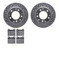 Dynamic Friction Co 7602-02004, Rotors-Drilled and Slotted-Silver with 5000 Euro Ceramic Brake Pads, Zinc Coated 7602-02004